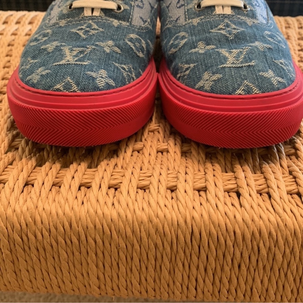 Louis Vuitton Trocadero Logo Denim Sneaker - Picture 6 of 10
